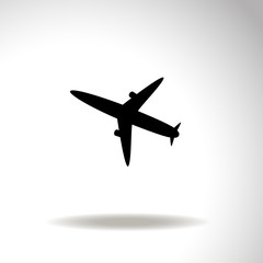 Fototapeta na wymiar Airplane vector icon.