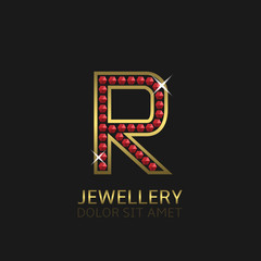 Golden Letter R