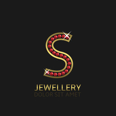 Fototapeta premium Golden Letter S