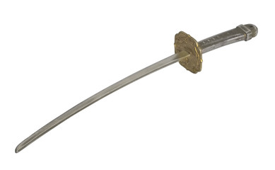 Sword shaped barrette / Sword shaped barrette on white background.