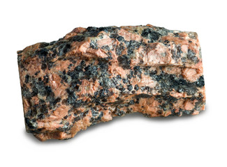 Red granite. Granite is a common type of felsic intrusive igneous rock that is granular and phaneritic in texture. Granites can be predominantly white, pink, or gray in color.