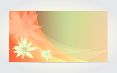 Abstract flower card with vanilla flower