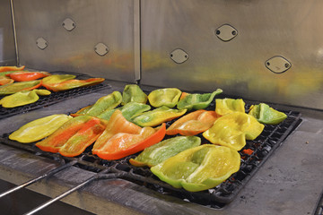 Peperoni alla griglia.