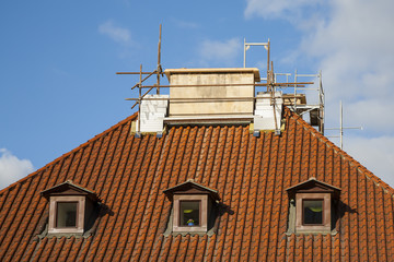 Chimney repair, roof repair, building a house.
