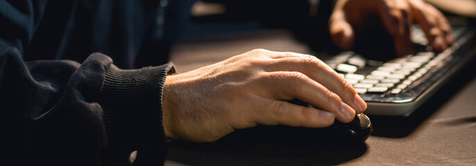 Man using computer