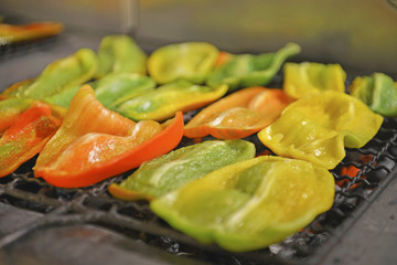 Peperoni alla griglia.