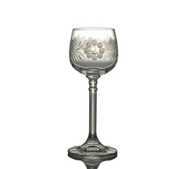 Crystal cut glass / Crystal cut glass on white background.
