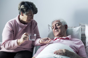Disabled senior and his wife