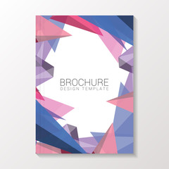 Cover Magazine with geometric shapes. Vector illustration