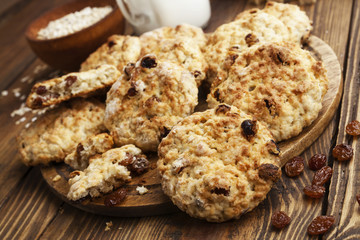 Homemade cookies  with raisins