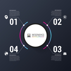 Circle infographic concept. Modern design template. Vector