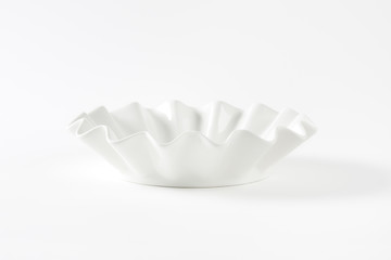 Fluted white bowl