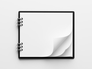 Blank White Paper Notepad isolated on white background