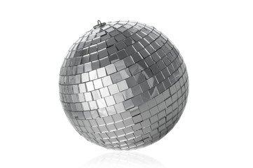 Disco ball on white background