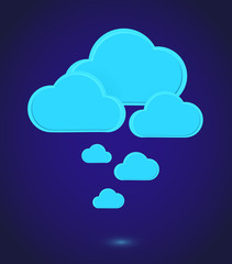 Abstract vector background. Stylized clouds