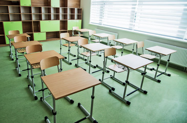 Interior classroom in the children's educational center