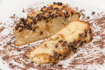 Torta farcita con uva cotta nella grappa e cioccolato