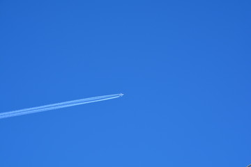 Aircraft on clear sky