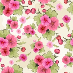 Beautiful seamless background with flowers petunia