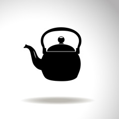 Teapot , kettle, tea kettle vector icon