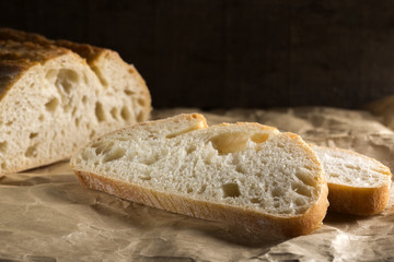 Sliced fresh white bread