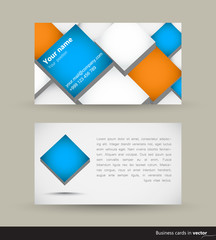 Abstract modern visit card made of 3D blocks