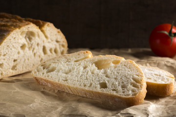 Sliced fresh white bread