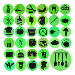 Food set vector icons