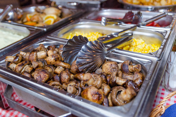 Grilled mushrooms