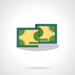 Money bill flat color vector icon