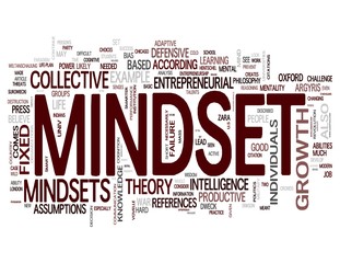 Fototapeta premium Mindset powiązane słowa na białym tle