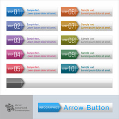 Infographic Vector Arrow Button