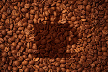 Coffee Beans With Cup Icon