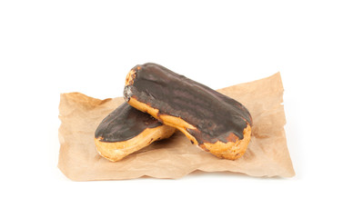 Cake eclair isolated
