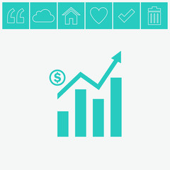 Graph chart sign icon. Infographic.
