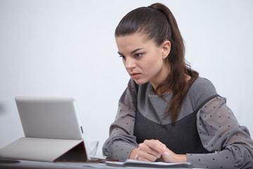 business woman with a tablet in the office