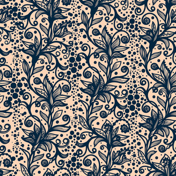 Abstract seamless lace pattern
