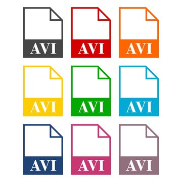 AVI file icons set