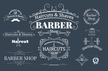 barber shop logotypes
