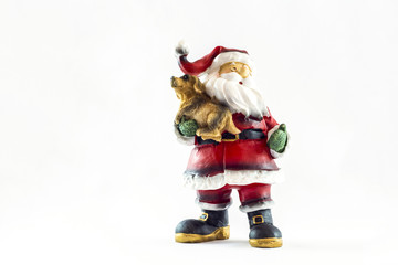 Santa isolated white background