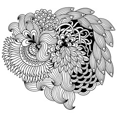 Henna tattoo flower template.

