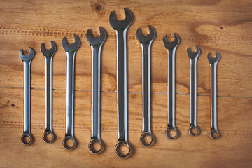 a set of wrenches