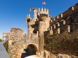 Bridge and gate of the Templar Castle in Ponferrada