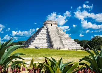 Wall murals Historic building Chichen Itza, one of the most visited archaeological sites, Mexi
