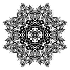 Vector henna tatoo mandala. Mehndi style.
