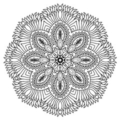 Vector henna tatoo mandala. Mehndi style.
