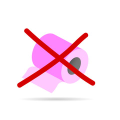 toilet paper roll vector in pink