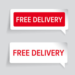 Free delivery vector label