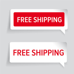 Free shipping vector label