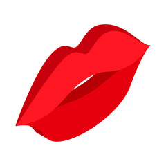 Red lips isometric 3d icon